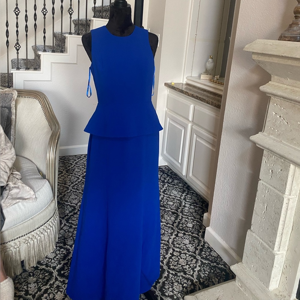 BCBGMAXAZRIA old collection stunning maxi blue one layered dress